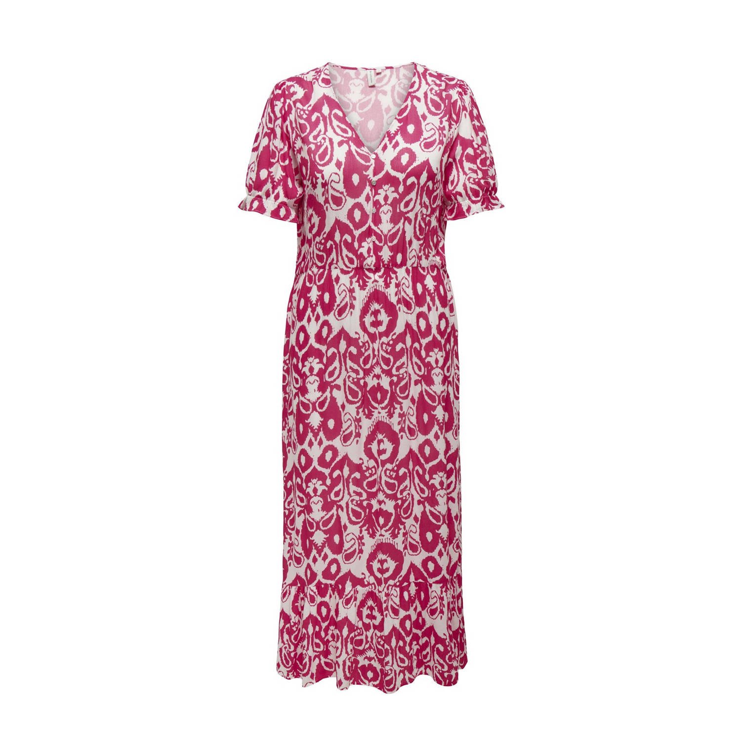 ONLY CARMAKOMA A-lijn jurk met all over print roze