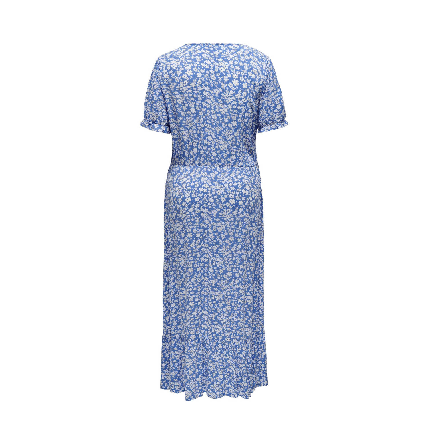 ONLY CARMAKOMA A-lijn jurk met all over print blauw
