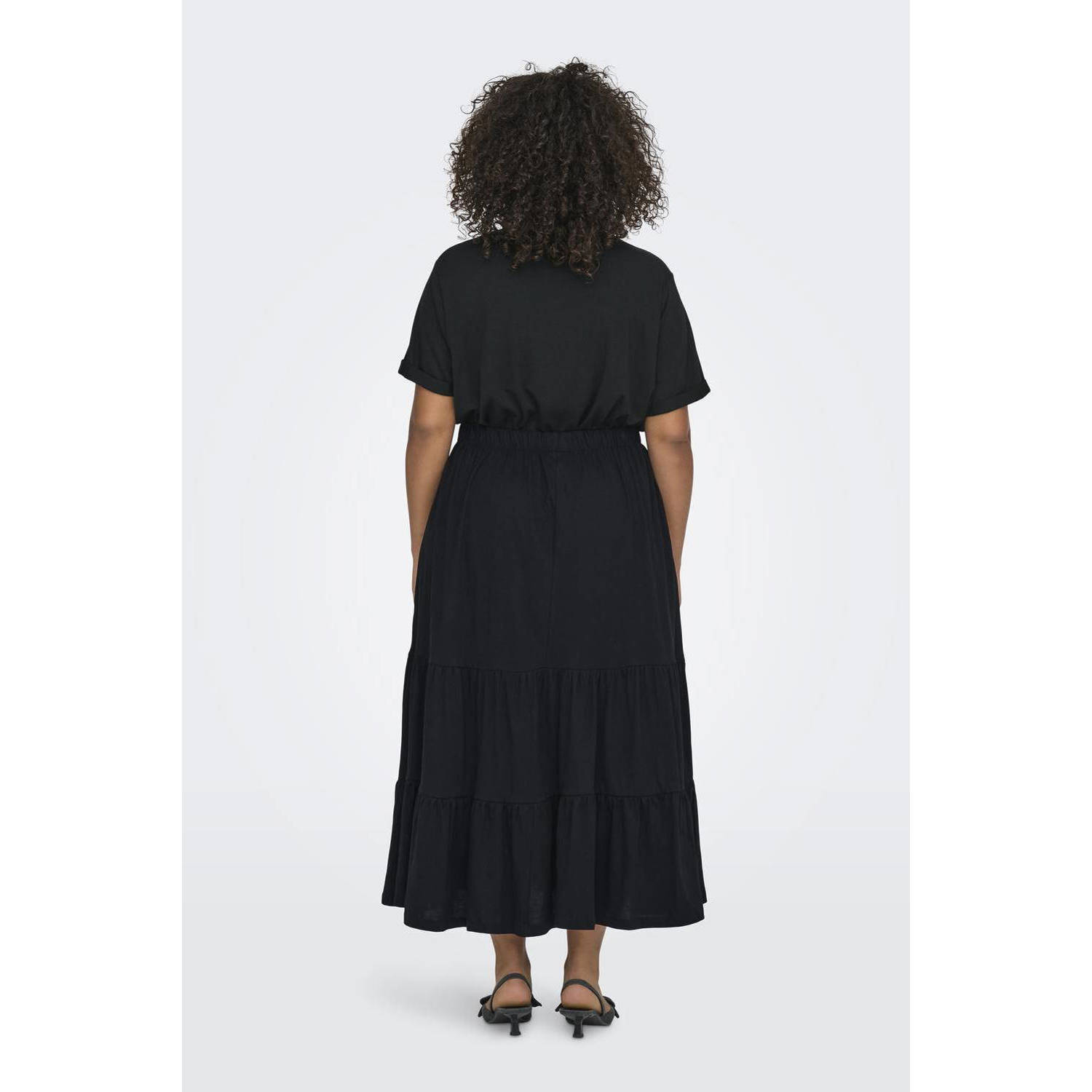 ONLY CARMAKOMA midi rok zwart