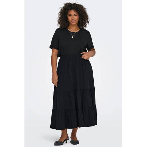 ONLY CARMAKOMA midi rok zwart afbeelding