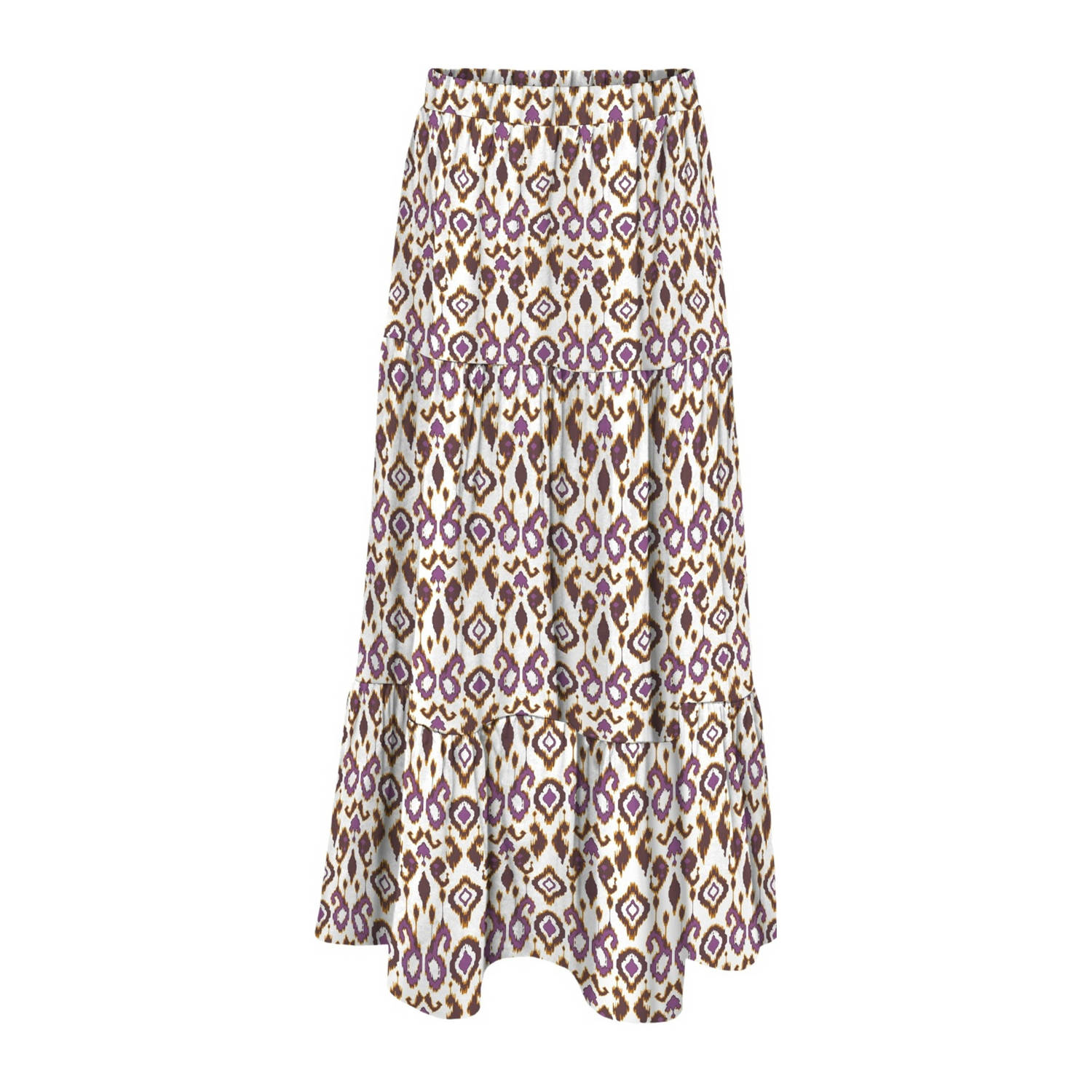 VERO MODA CURVE maxi rok met all over print paars ecru