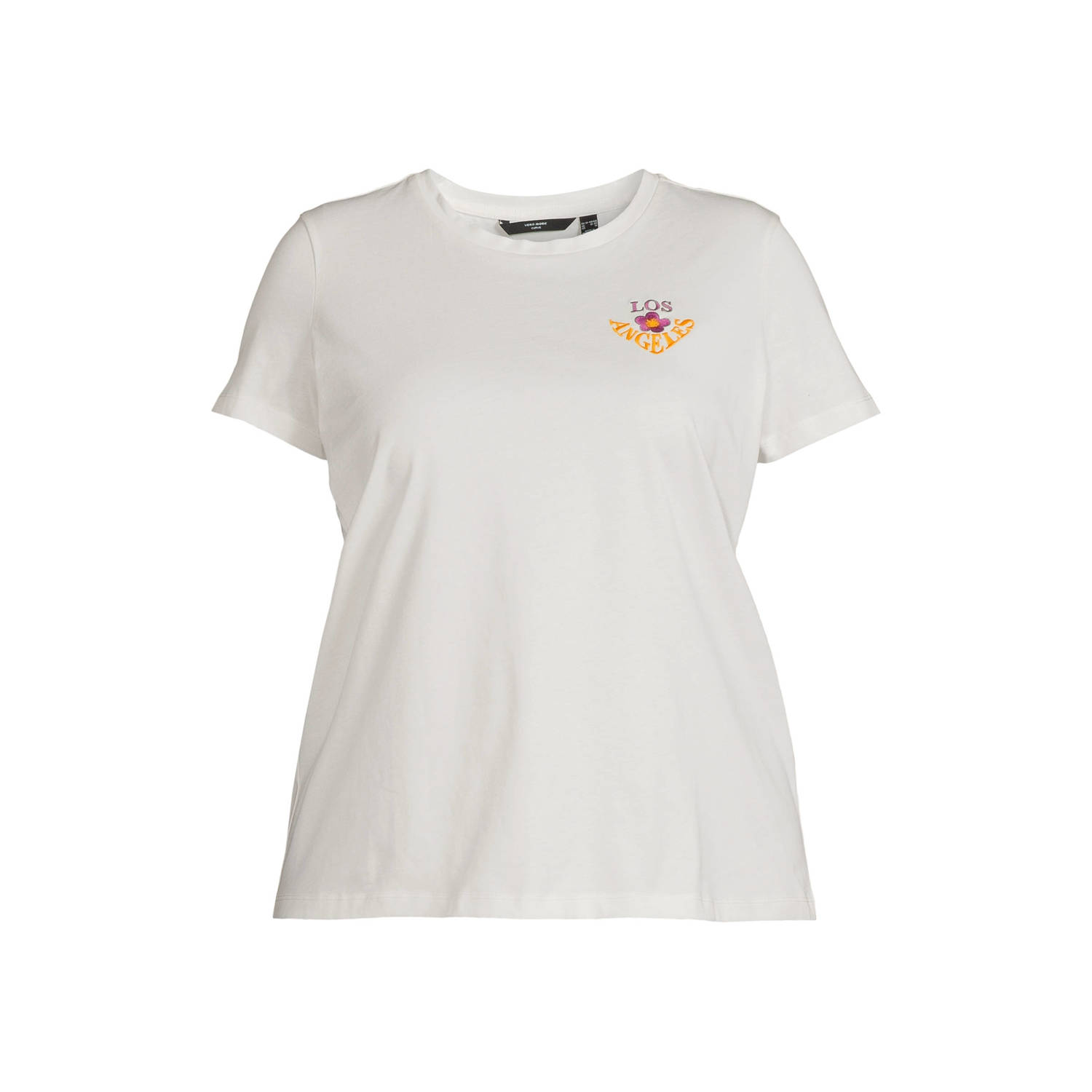 VERO MODA CURVE T-shirt met printopdruk wit