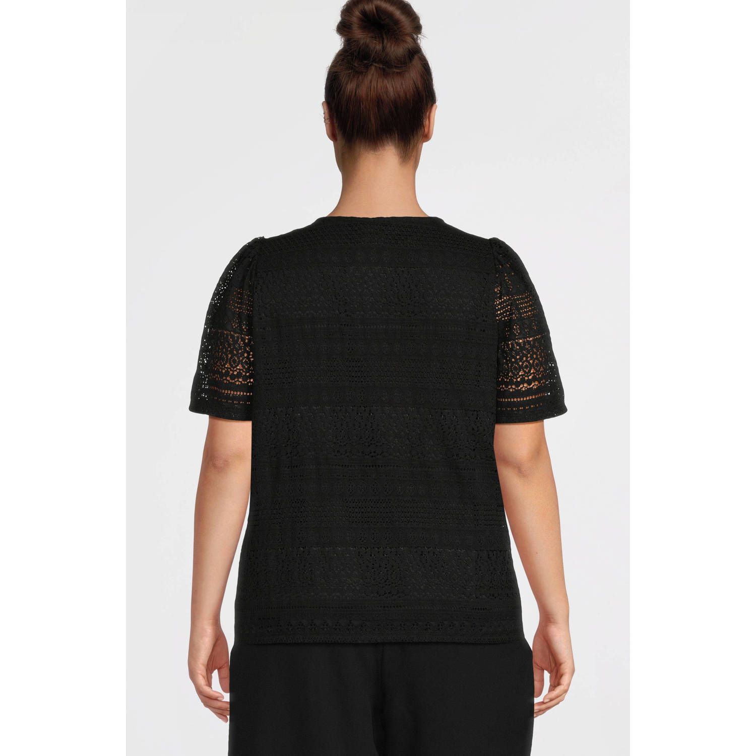 VERO MODA CURVE top broderie zwart