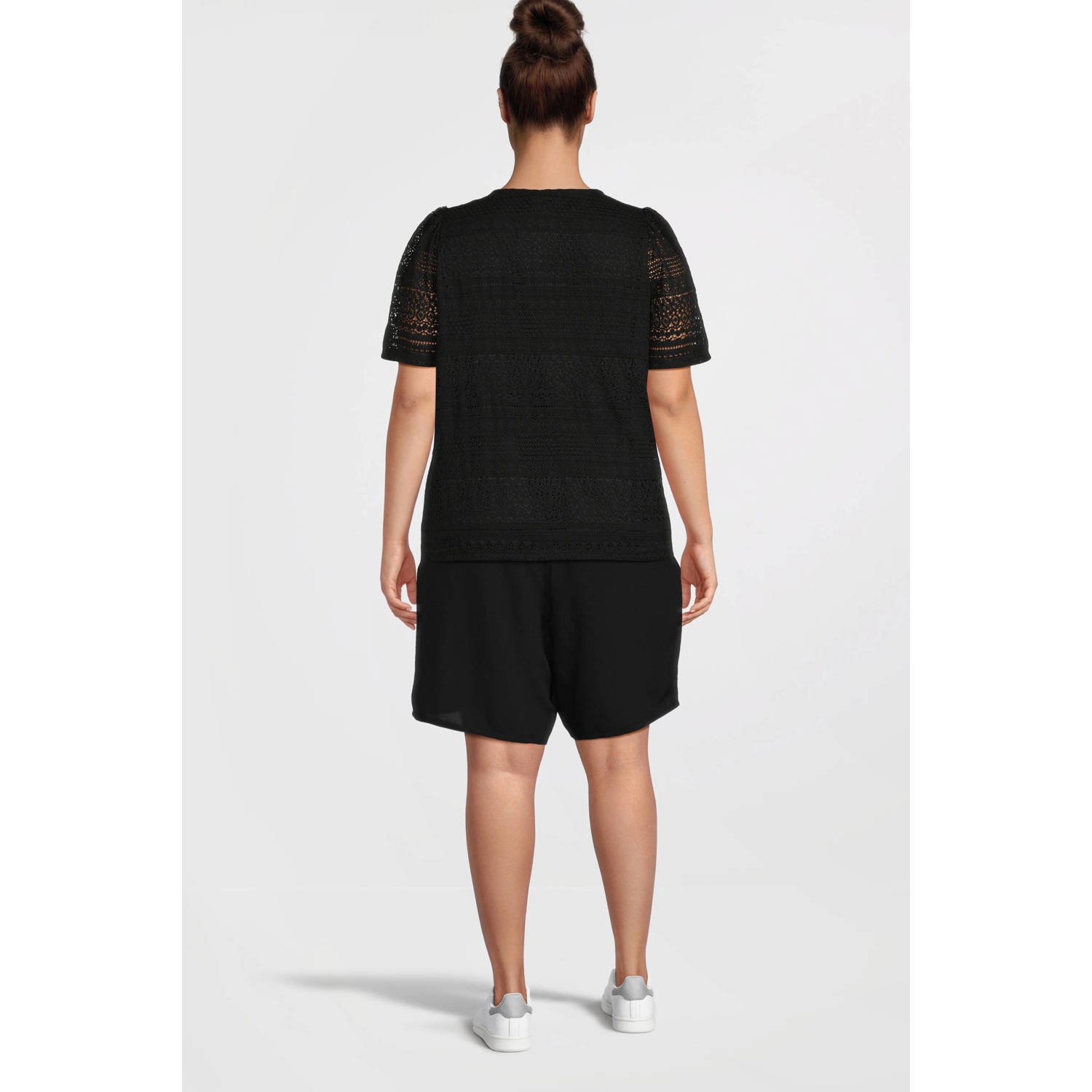 VERO MODA CURVE top broderie zwart