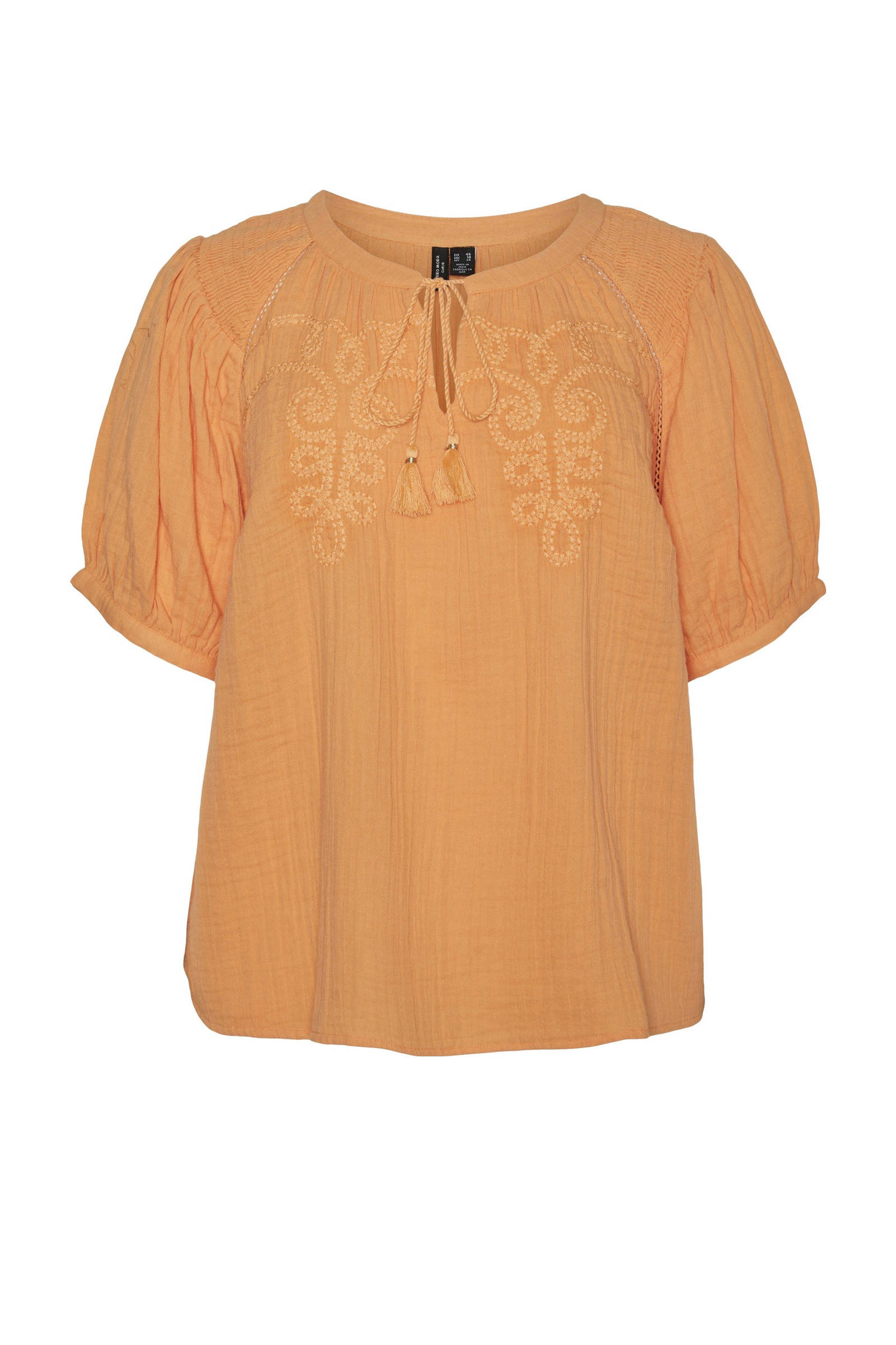 Oranje blouse met losse pasvorm van VERO MODA CURVE