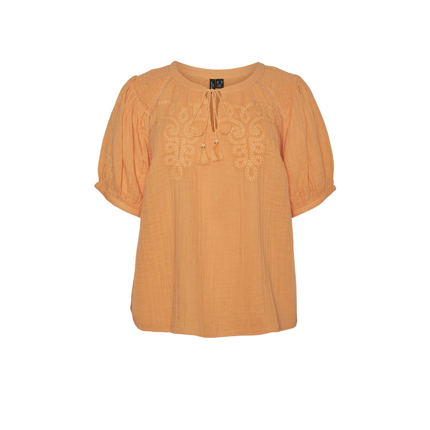 Vero Moda Blouse met 2 4 mouwen in Tangerine Orange Dames