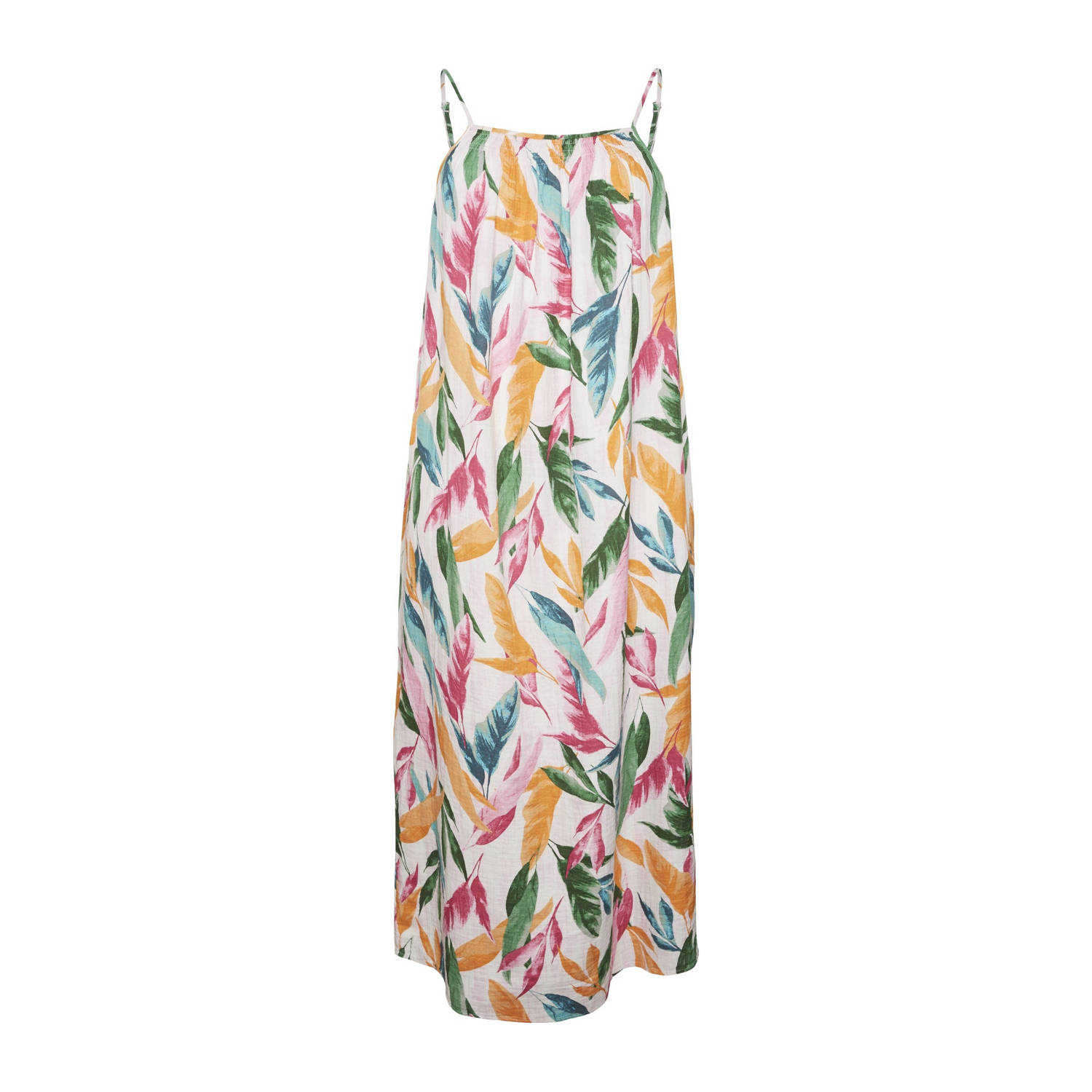 VERO MODA CURVE maxi jurk VMCKLEO met all over print groen oranje roze