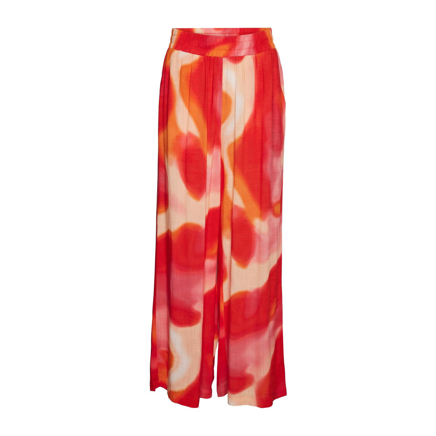 VERO MODA CURVE high waist wide leg broek met all over print