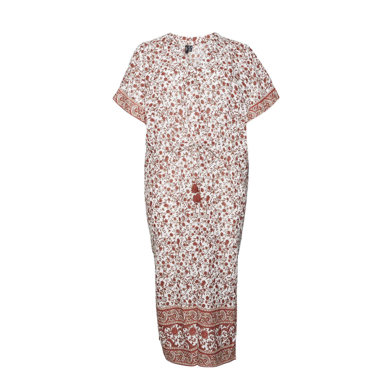 VERO MODA CURVE jurk met all over print rood wit