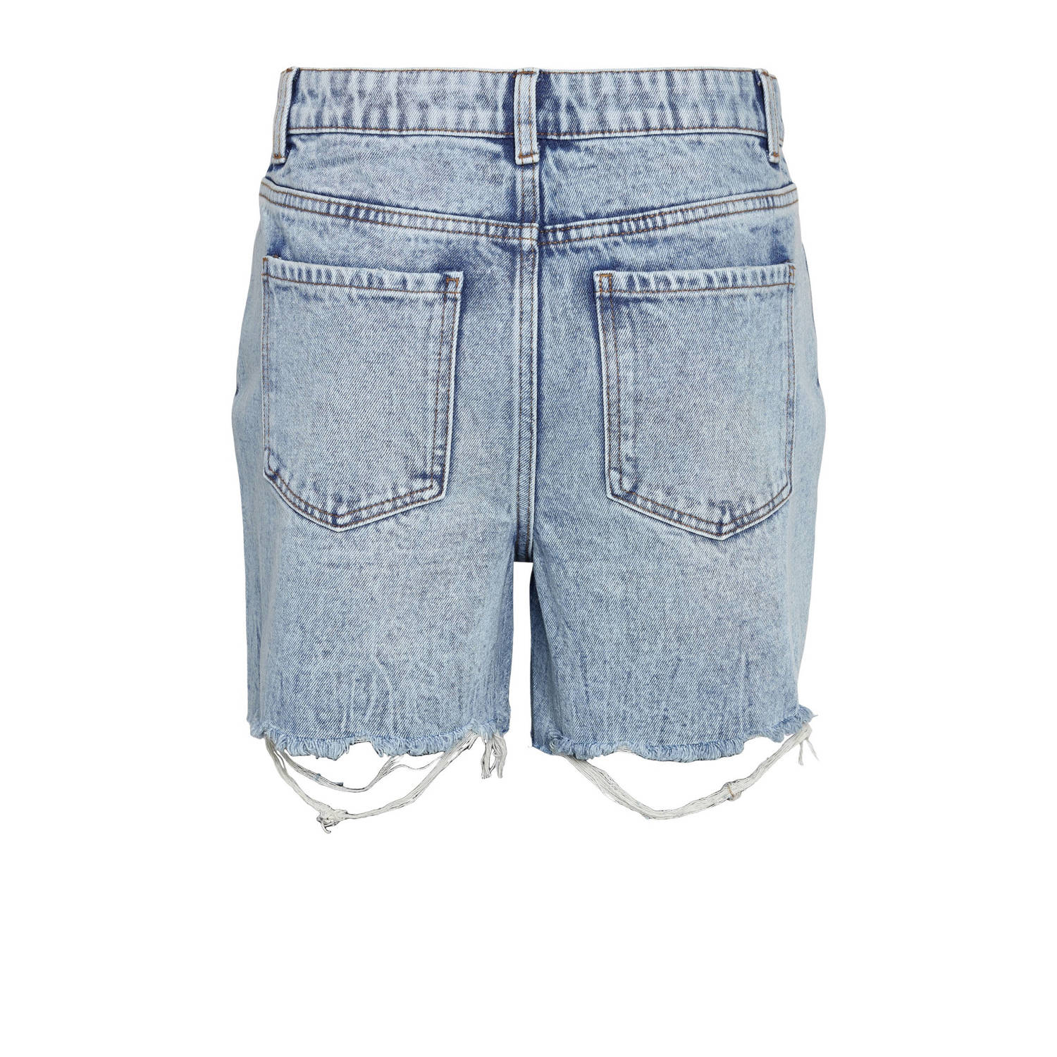 NOISY MAY Curve high waist regular fit short light blue denim