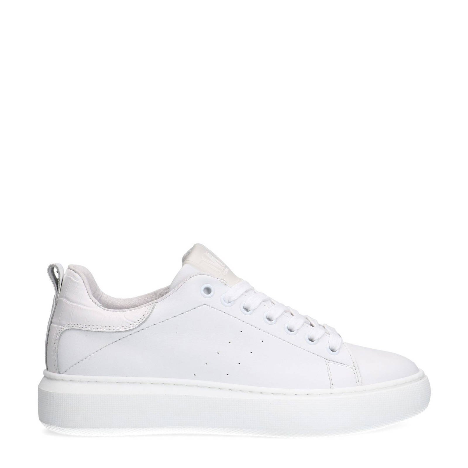 Witte leren outlet sneakers