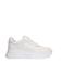 Manfield leren sneakers wit