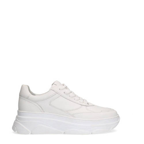 Manfield leren sneakers wit afbeelding
