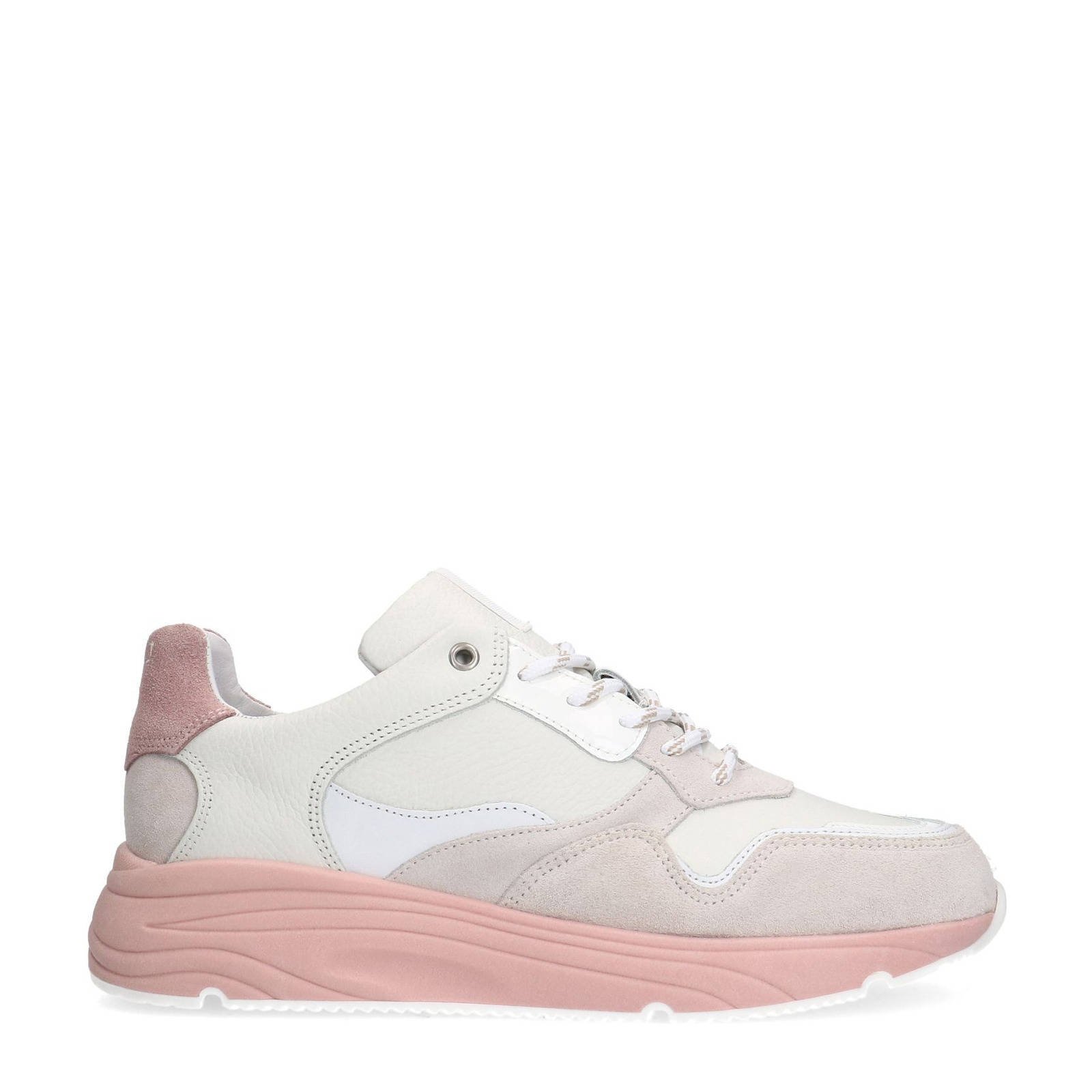 Manfield chunky su de sneakers wit roze wehkamp