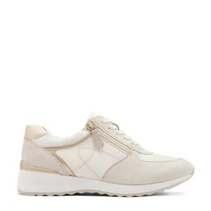 leren sneakers beige