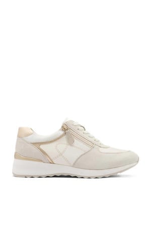 leren sneakers beige