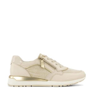 leren sneakers beige