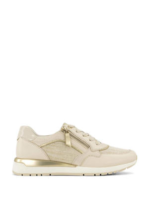 leren sneakers beige