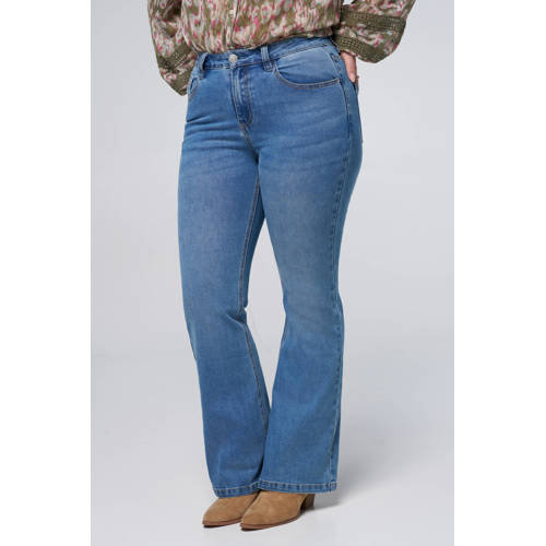 MS Mode flared jeans light blue denim afbeelding