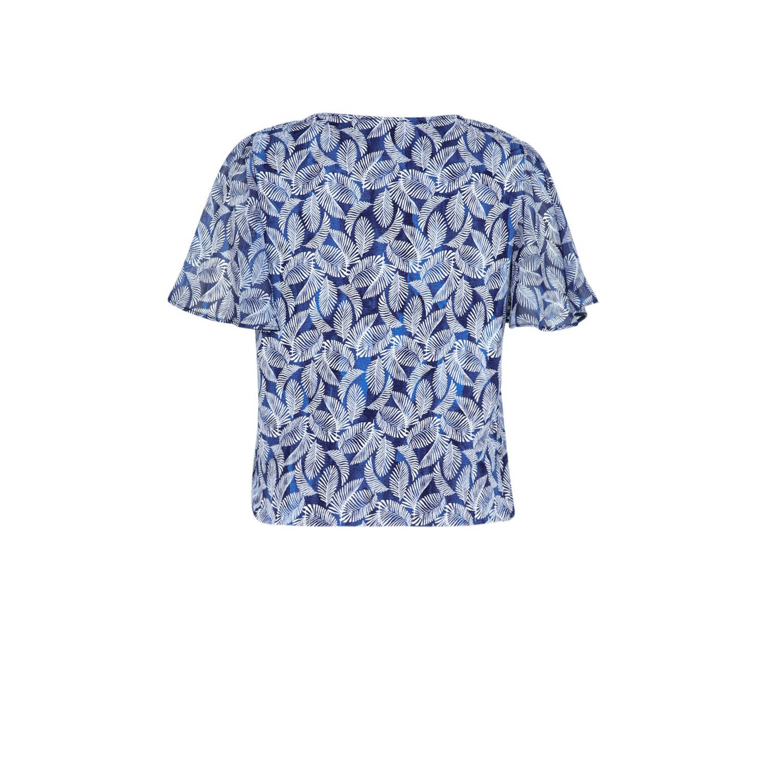 Paprika T-shirt met all over print blauw