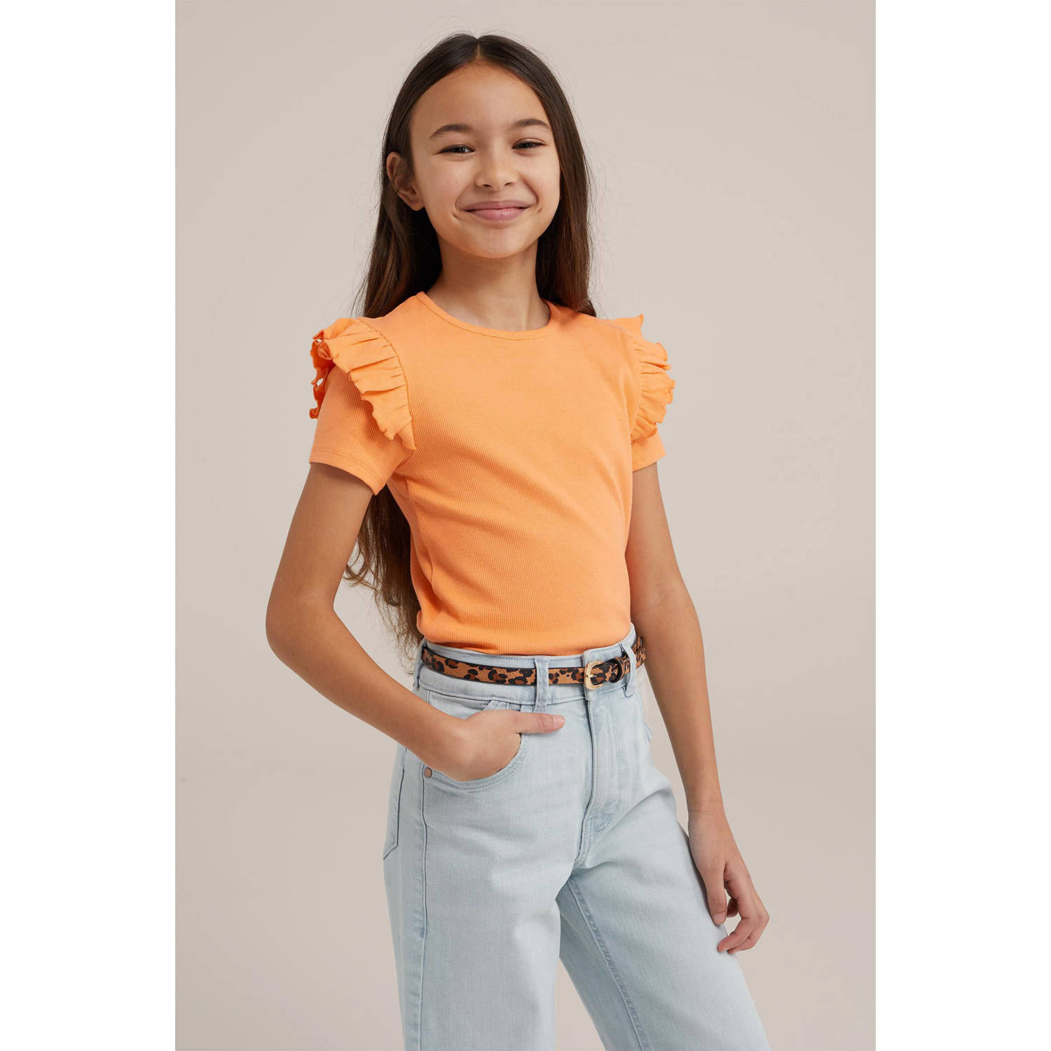 WE Fashion T-shirt oranje