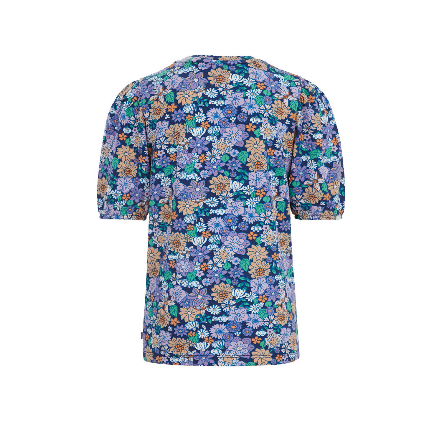 WE Fashion gebloemd T-shirt blauw