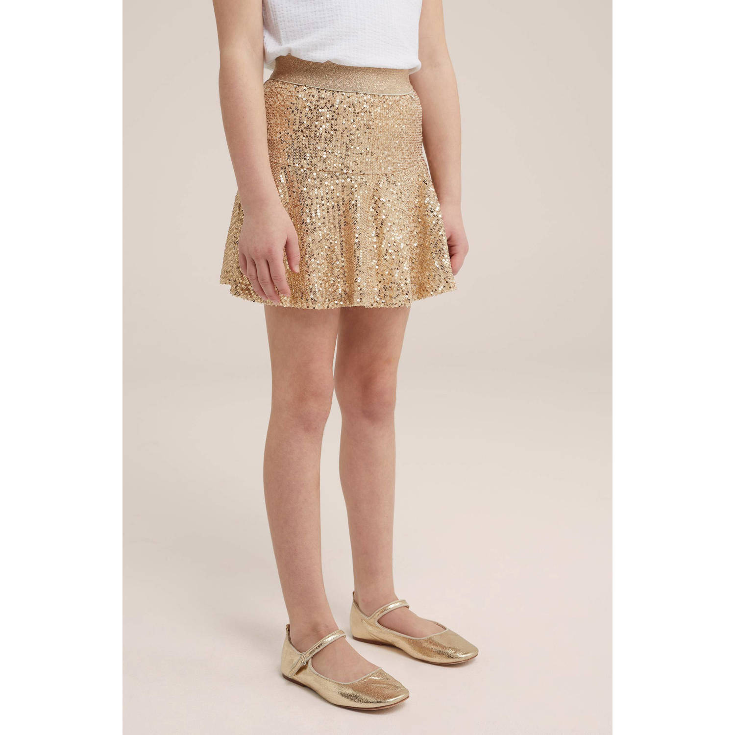 WE Fashion rok goud