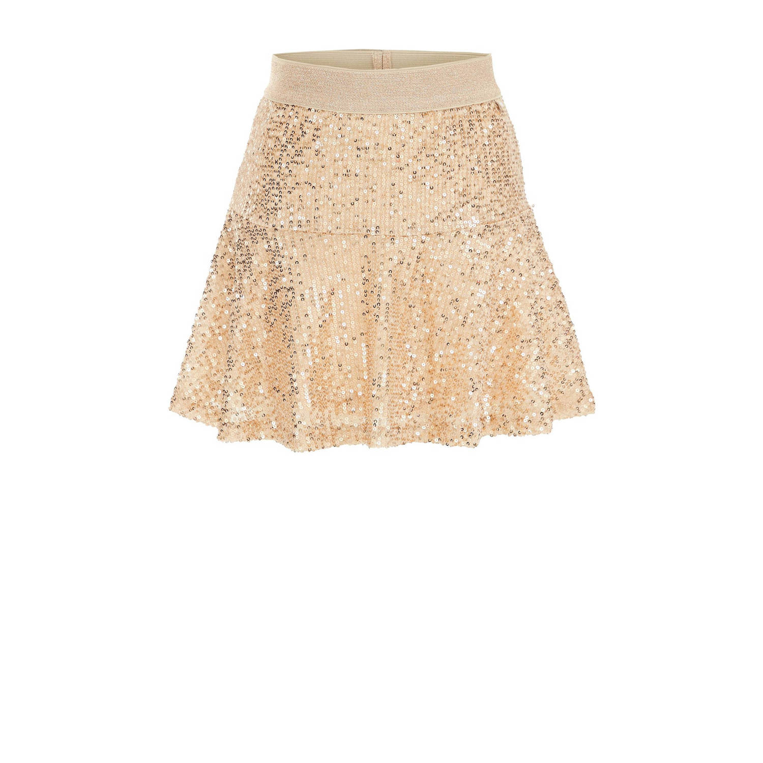 WE Fashion rok goud Meisjes Polyester Effen 110 116