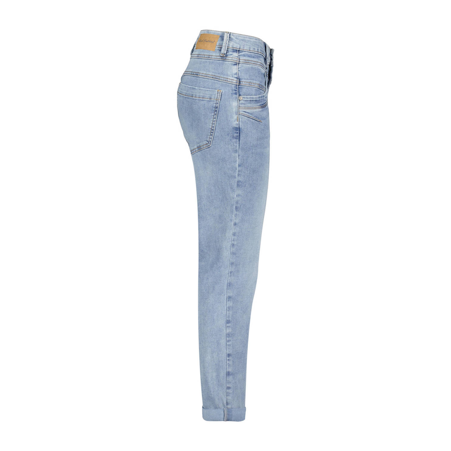 Red Button high waist regular jeans Relax light blue denim