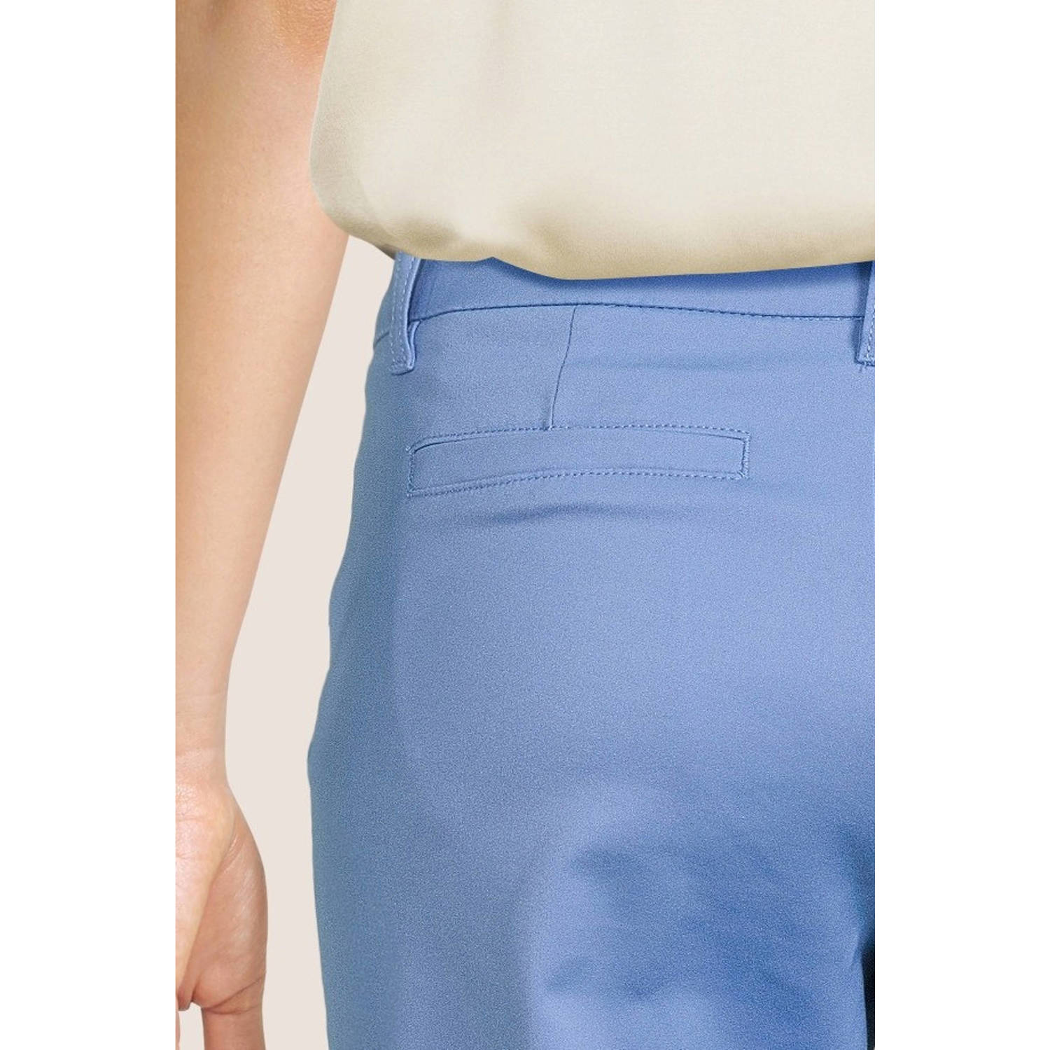 Red Button cropped high waist tapered fit pantalon Diana blauw
