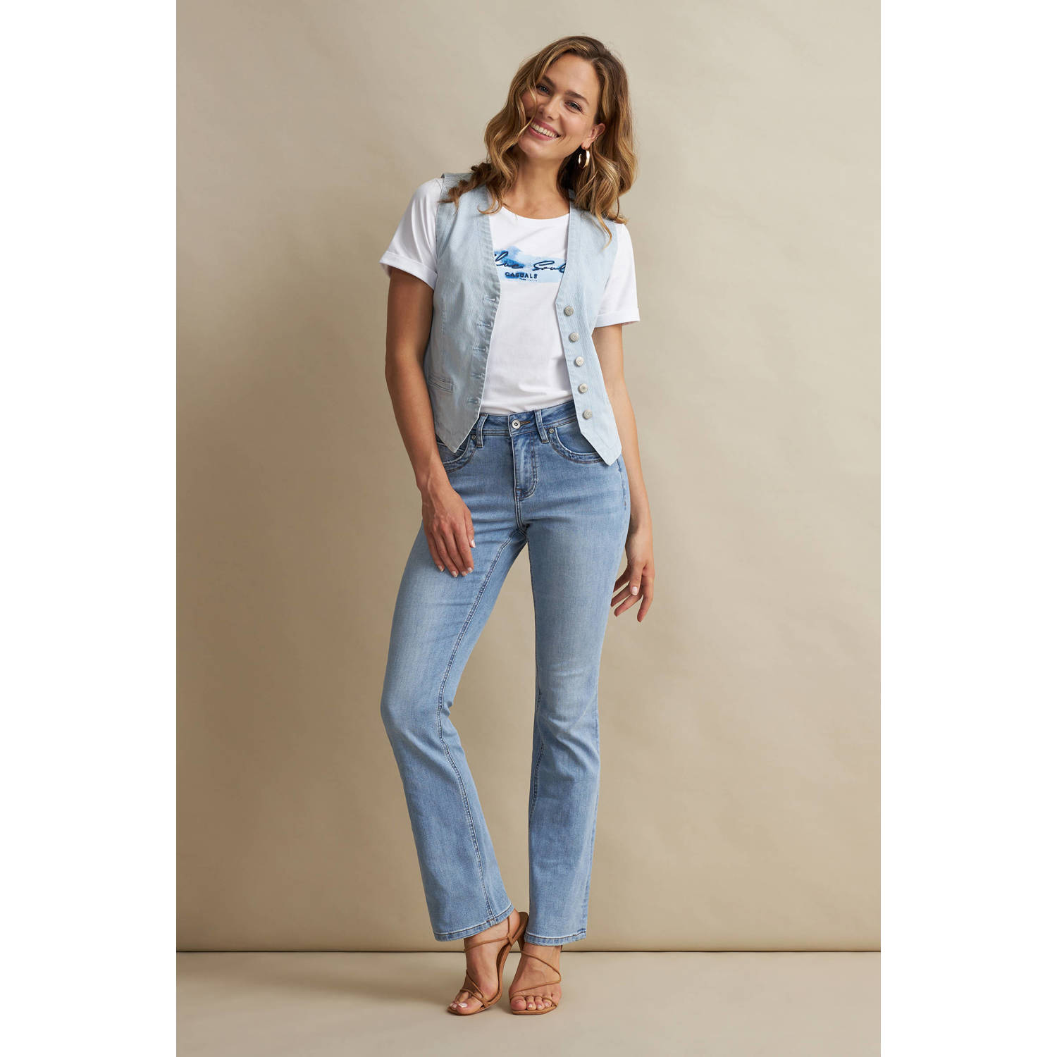 Red Button bootcut jeans Babette light blue denim