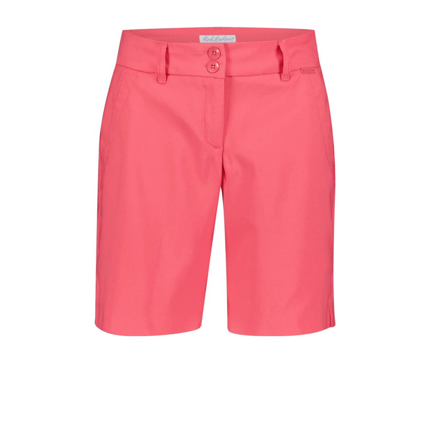 Red Button straight fit short koraalrood