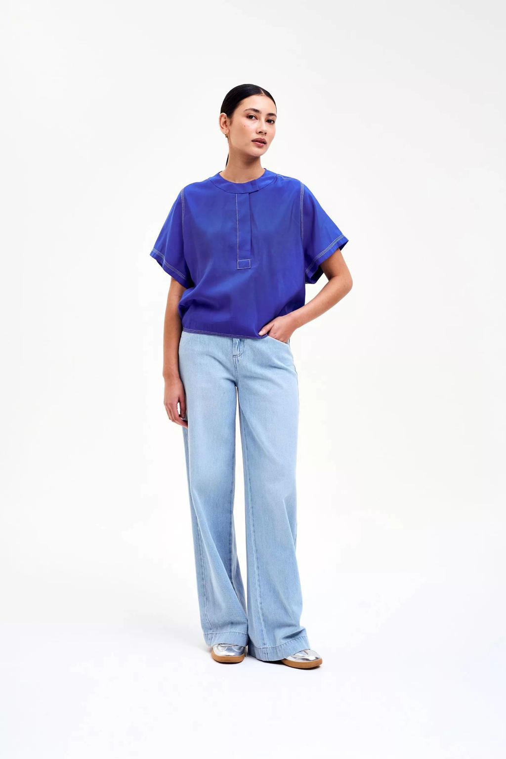 CKS high waist wide leg jeans JAKE light blue denim