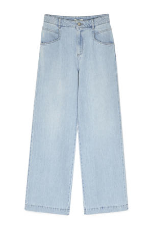 high waist wide leg jeans JAKE  light blue denim