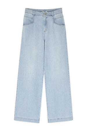 high waist wide leg jeans JAKE light blue denim