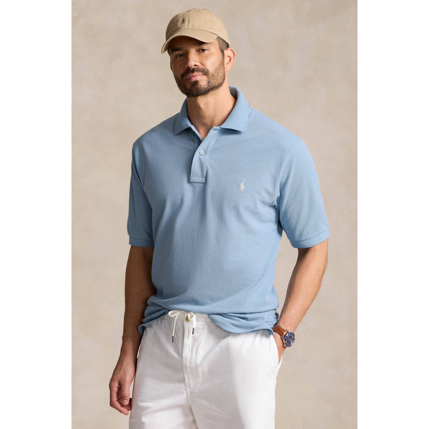 POLO Ralph Lauren Big & Tall polo met logo lichtblauw