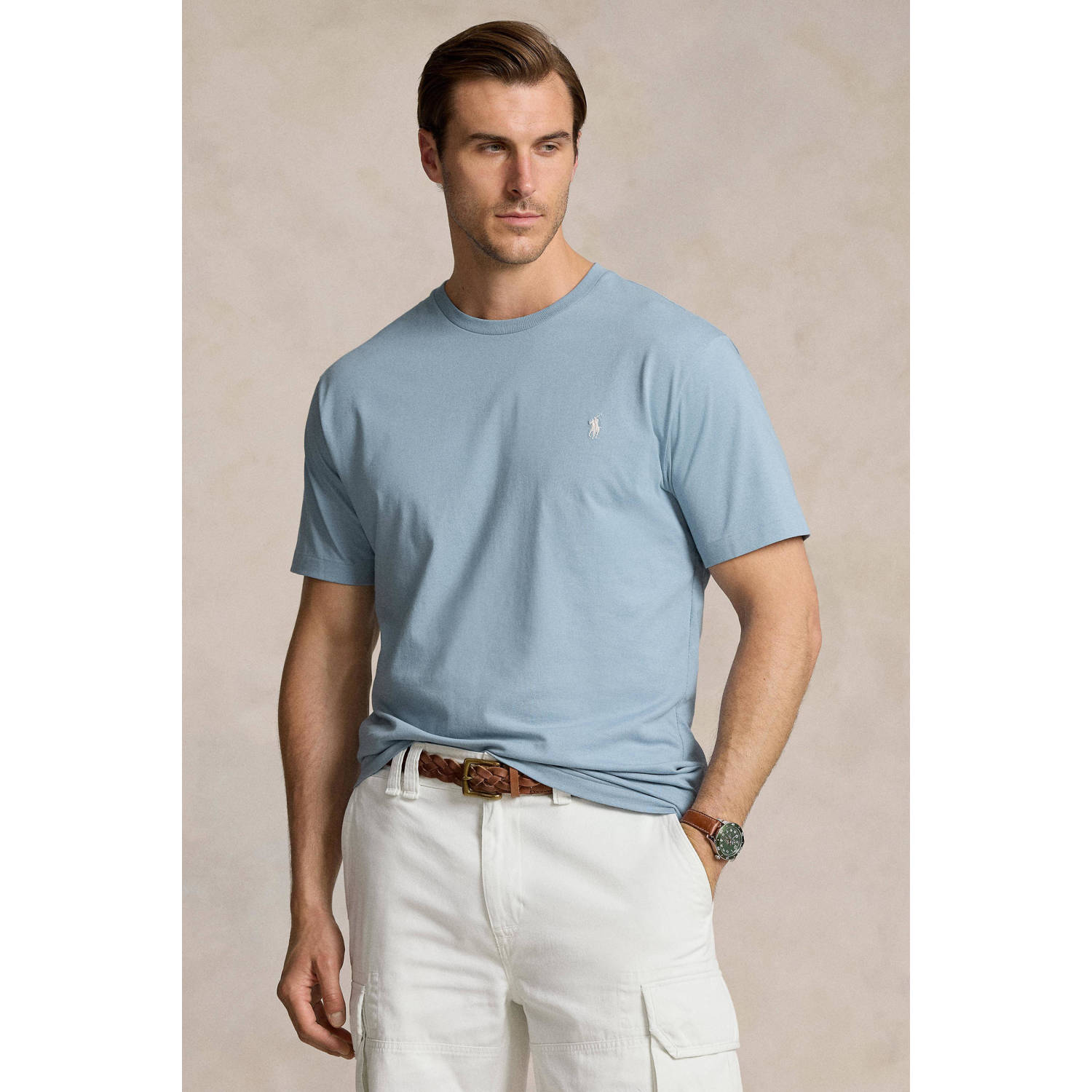 POLO Ralph Lauren Big & Tall dip-dye T-shirt blauw