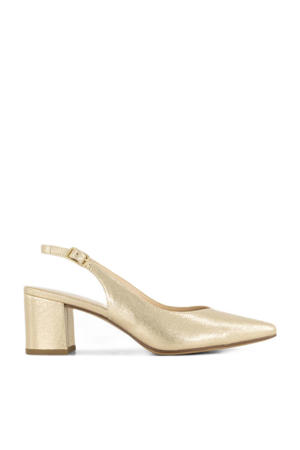 slingback pumps goud