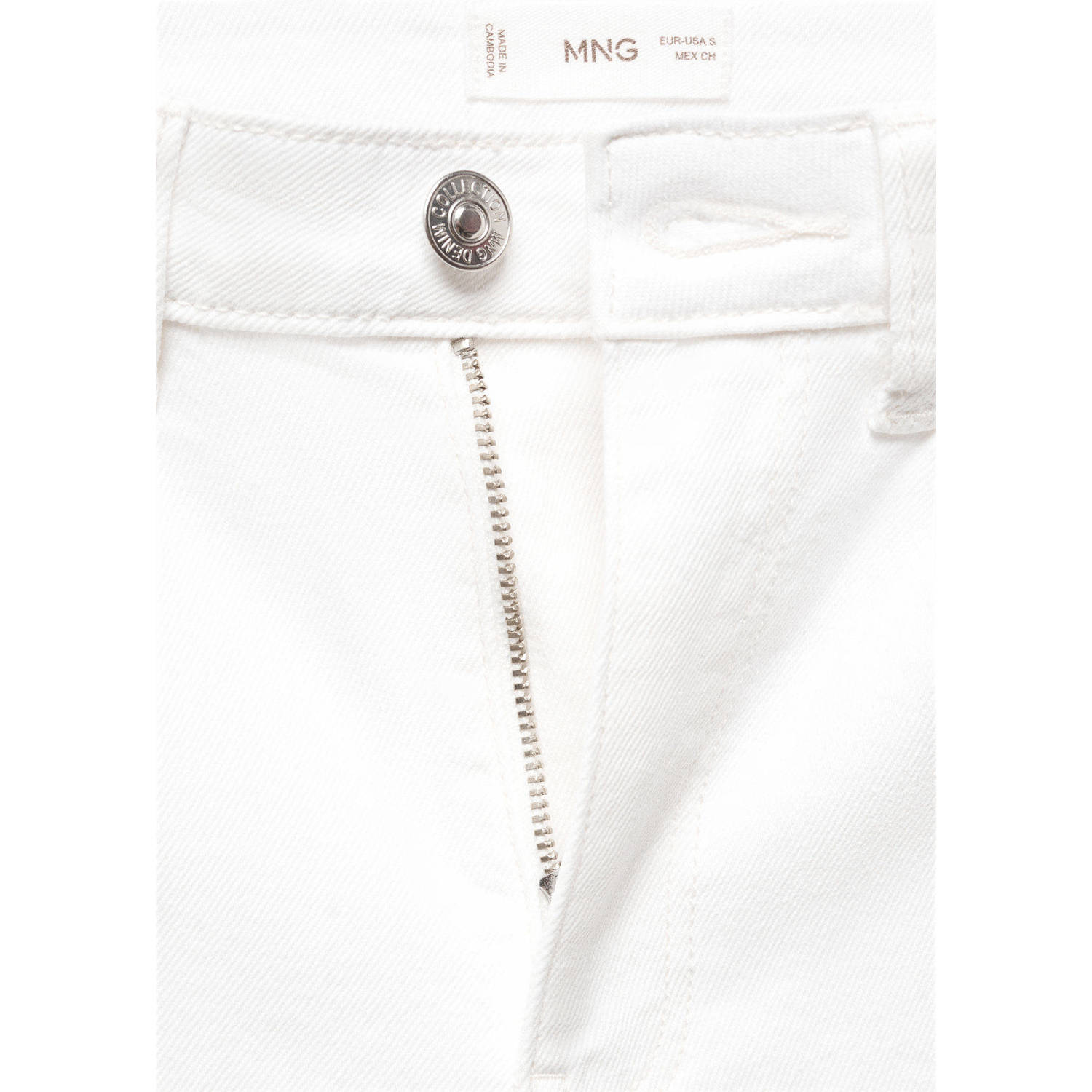 Mango Kids wide leg jeans wit