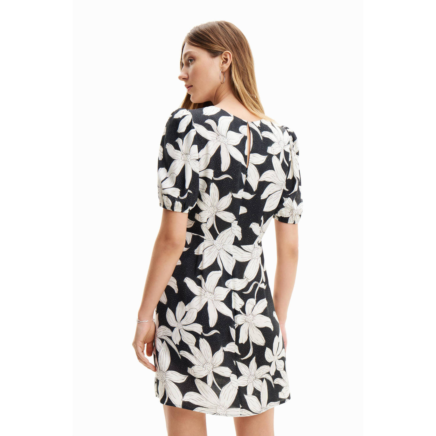Desigual gebloemde jurk zwart