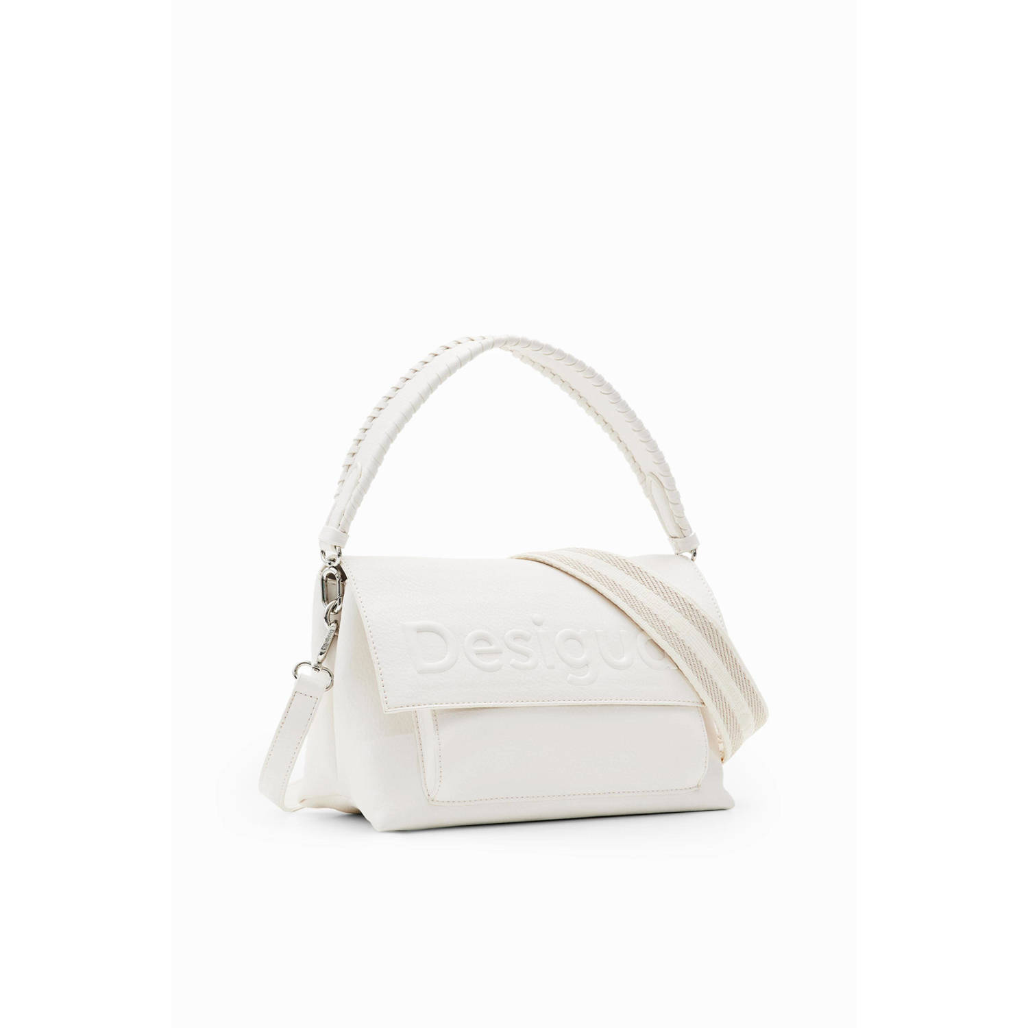 Desigual Witte Handtas met Afneembare Handgreep en Verstelbare Schouderband White Dames