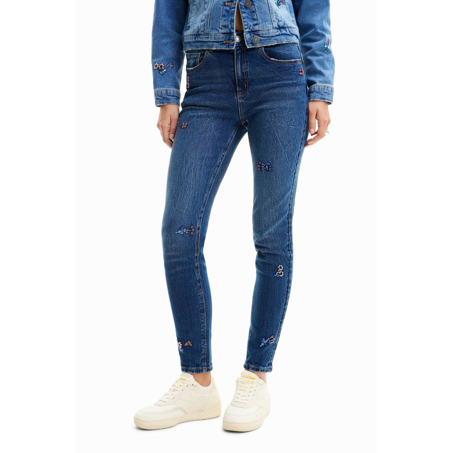 Desigual skinny jeans dark blue denim
