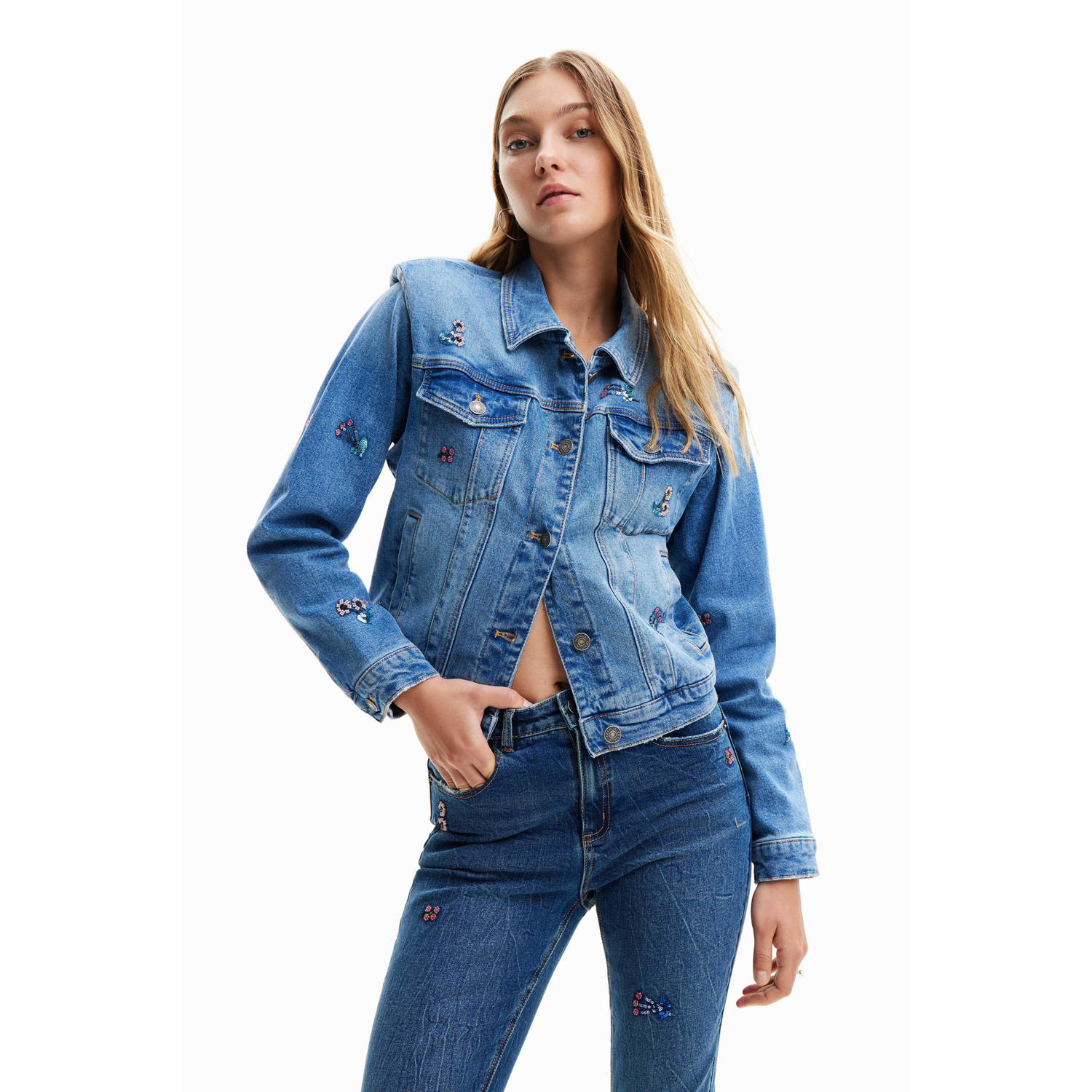 Desigual skinny jeans dark blue denim