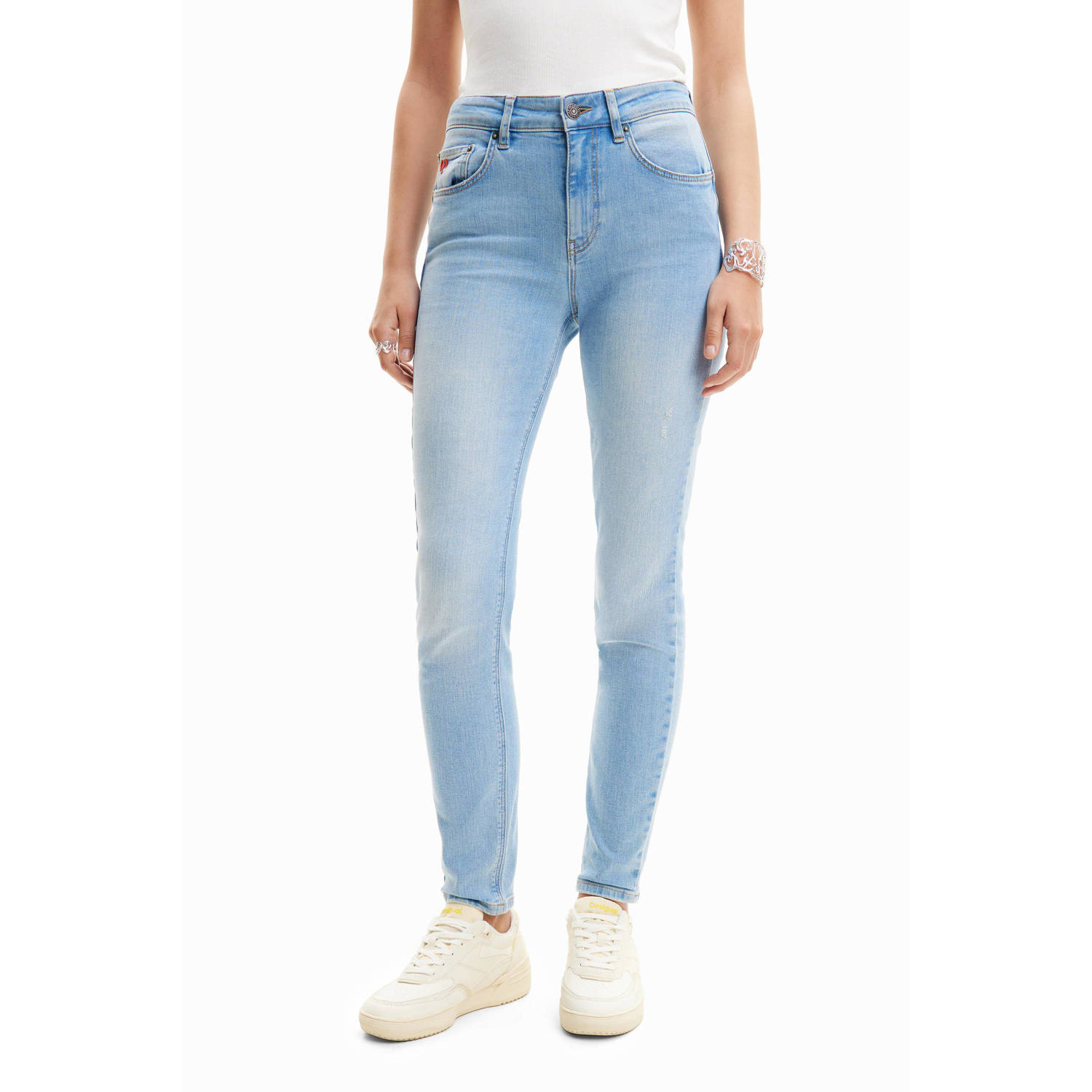 Desigual skinny jeans light blue denim