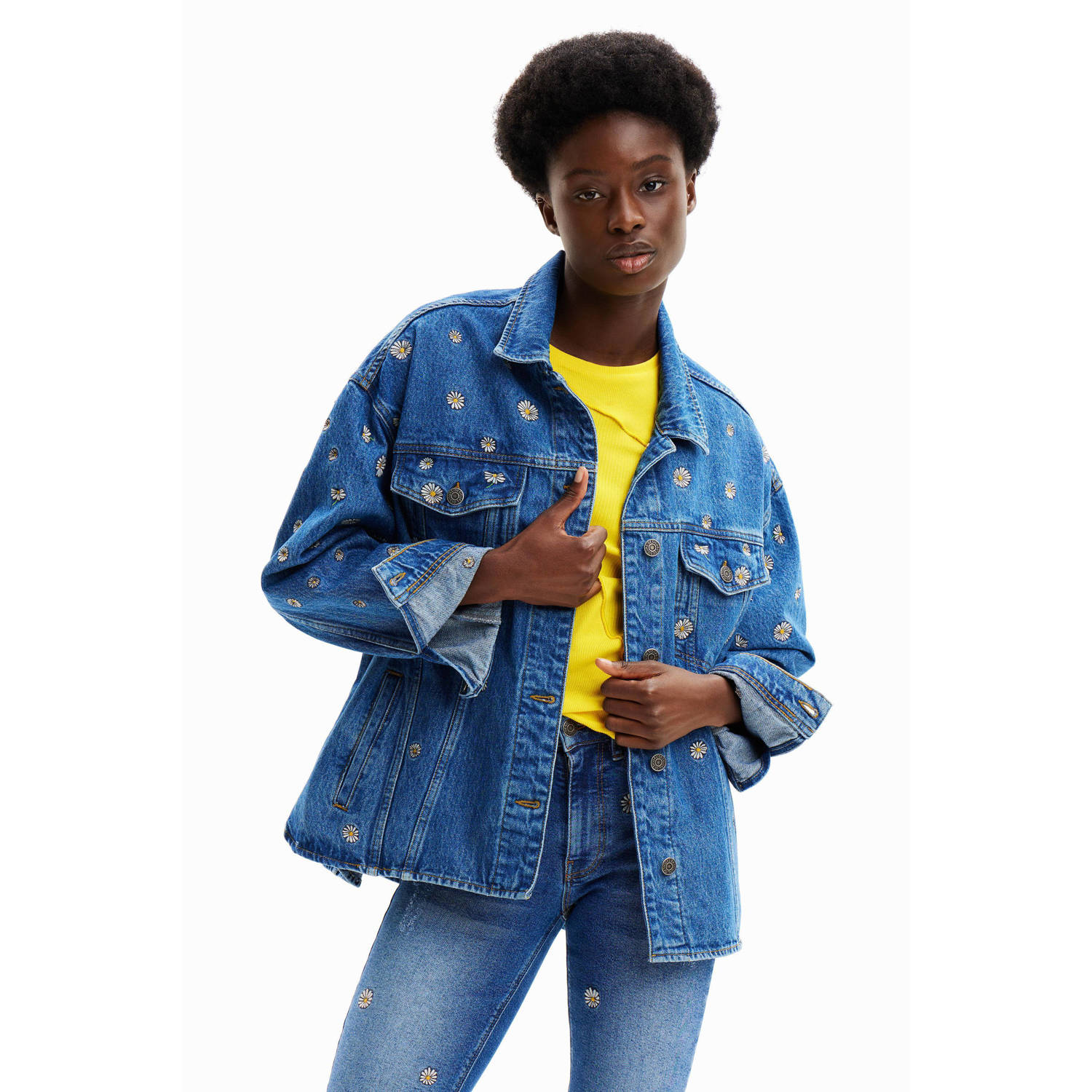 Desigual spijkerjasje denim medium wash