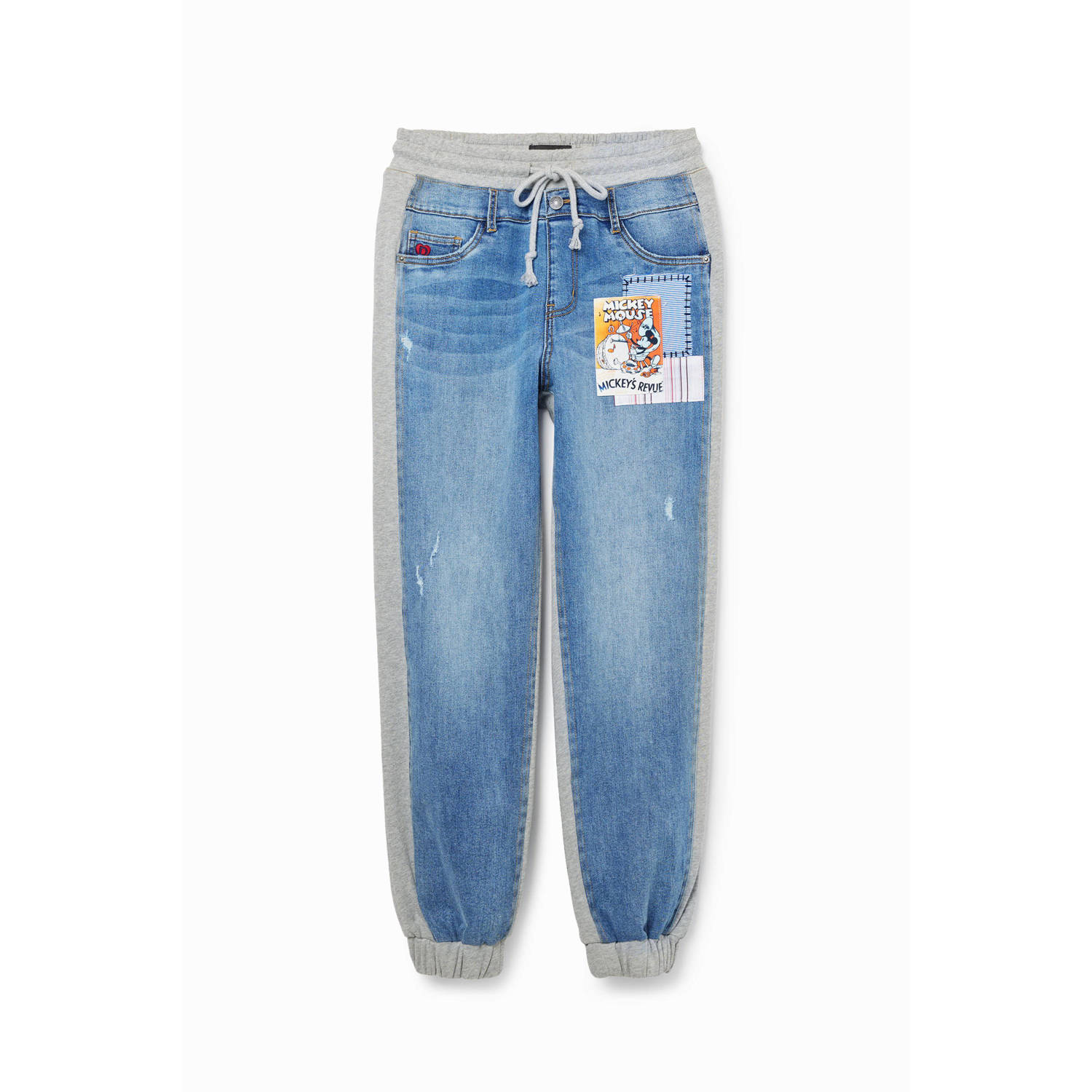 Desigual relaxed joggingbroek grijs denim