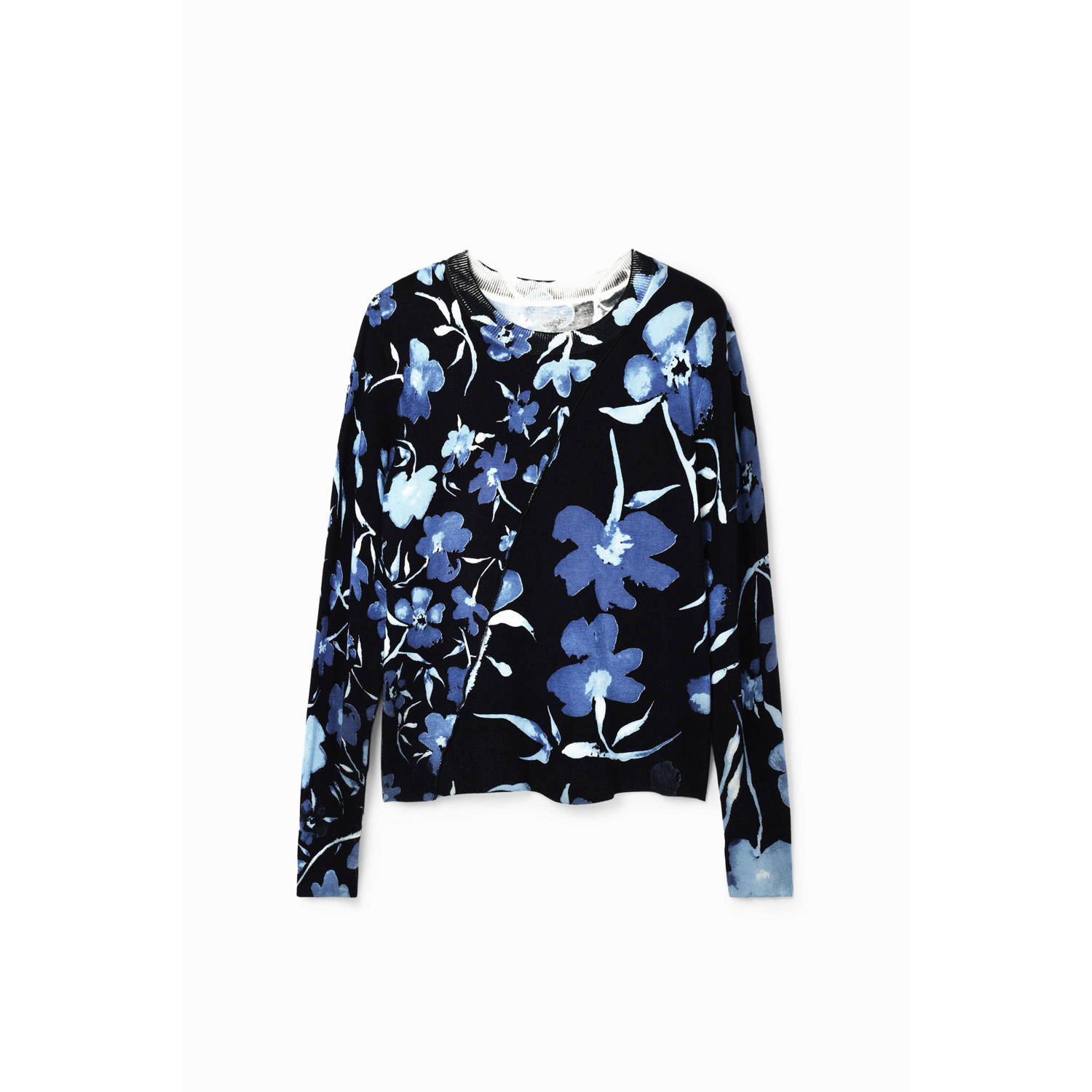 Desigual gebloemde top zwart