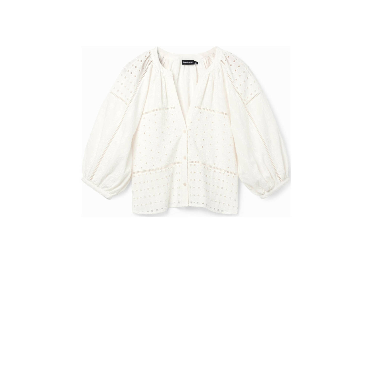 Desigual Lange Mouwen Shirt Wit Vrouwen White Dames