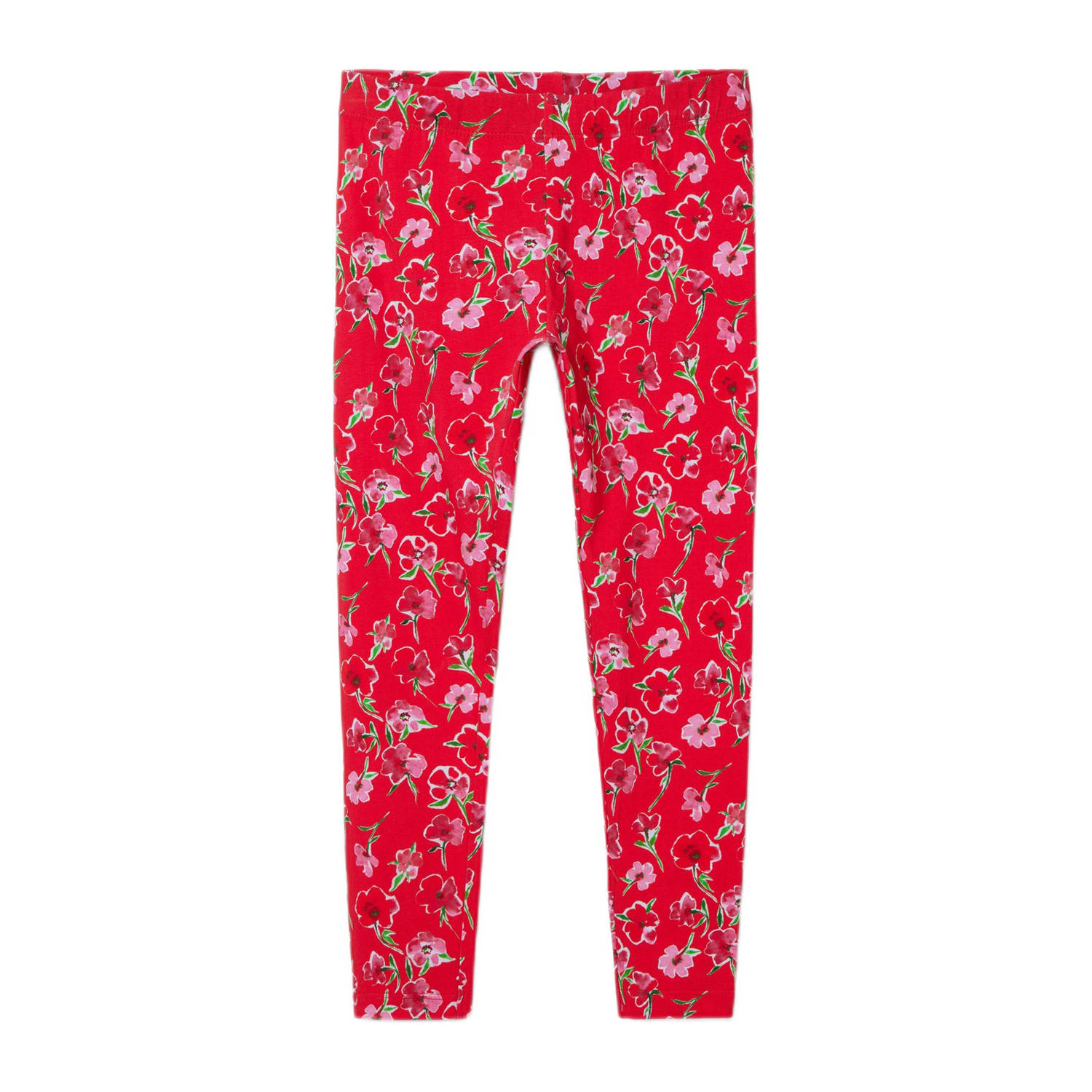 Desigual gebloemde legging rood roze