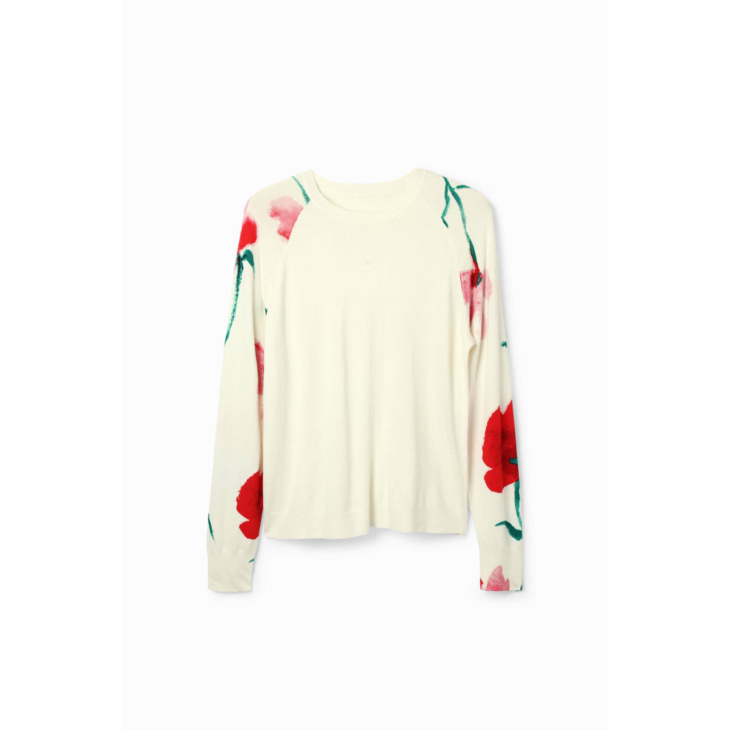 Desigual Stijlvolle Pullover met Contrastdetails White Dames